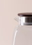 Hermia Botella de Vidrio con Tapa de Bambú Transparente 2000 ml
